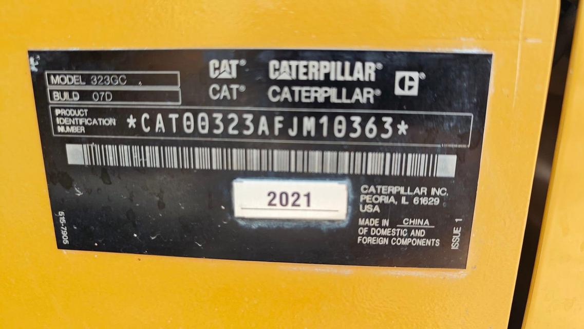 รถแบคโคร CAT 323 NEXT GEN GC 3