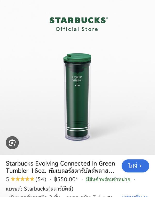 แก้ว Starbucks ST-16OZ EVOLVING CONNECTED IN GREEN TMBL รูปที่ 3