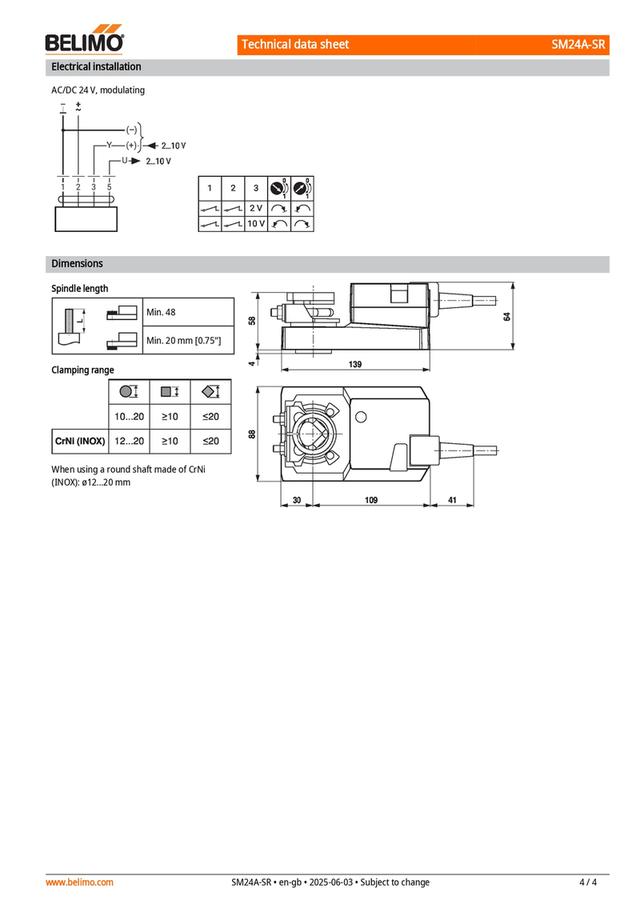 BELIMO SMU24-SR Damper Actuator 7