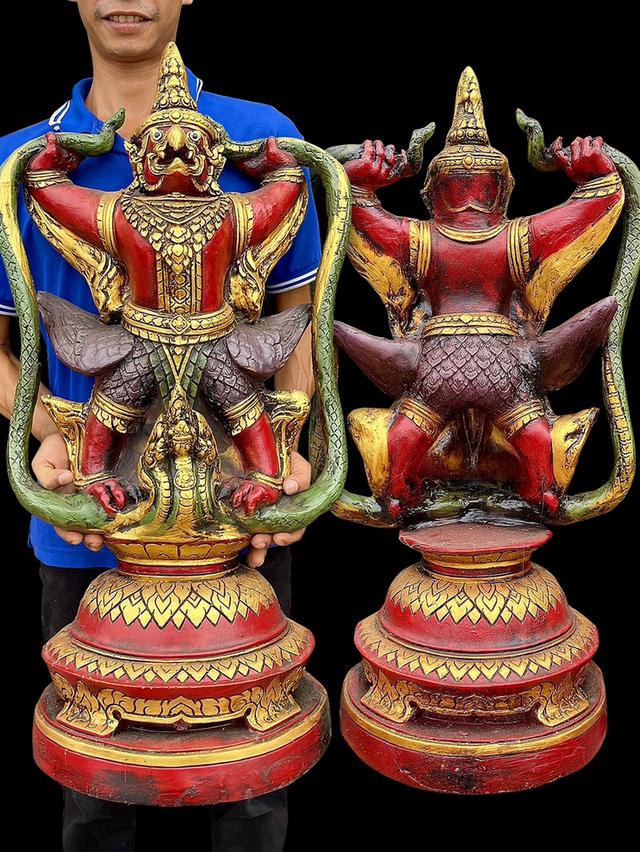 พญาครุฑยุดนาค ครุฑยุดนาค สุบรรณยุดนาค องค์ใหญ่ ตั้งโต๊ะบูชา