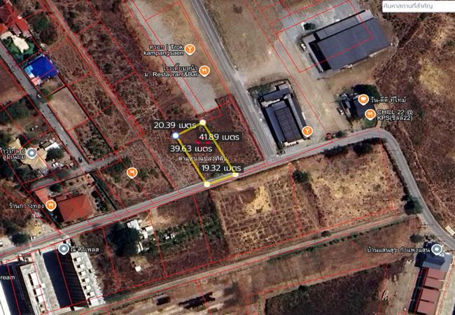 ขายที่ดิน 214 ตร.ว. หน้าม.เกษตรกําแพงแสน ถนนมาลัยแมน อำเภอกําแพงแสน นครปฐม 1