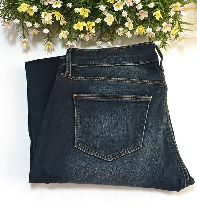 กางเกงยีนส์ผ้ายืดทรงขาเดฟสียีนส์ฟอก, size 22(56cm)