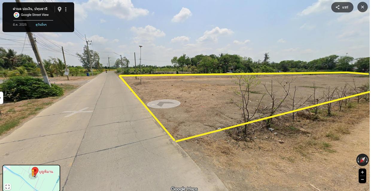 ที่ดินริมคลองให้เช่า5ไร่ บ่อเงิน20 ลาดหลุมแก้ว ปทุมธานี 6