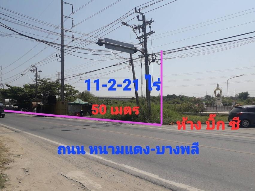 ขายที่ดิน ถมแล้ว ติดถนนหนามแดง - บางพลี 7