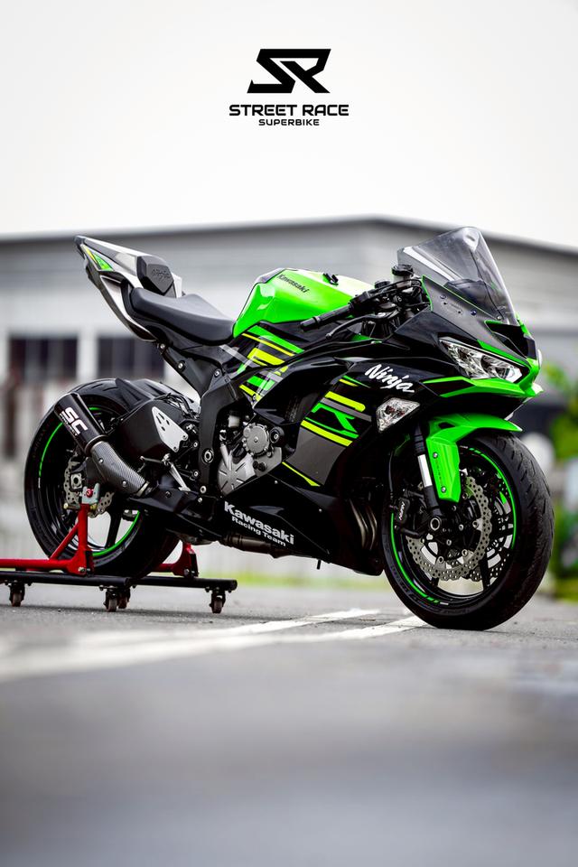 2019 Kawasaki ninja zx6-r krt รถปี 2019 ดำเขียว ของแต่งพอมี 3