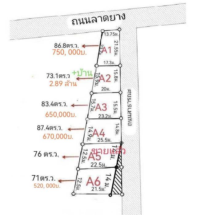 ที่ดินแบ่งล็อคขายถูกๆ​ จ.ชลบุรี​ อ.พนัสนิคม 5