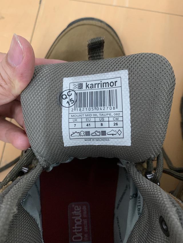 รองเท้าเดินป่ากันน้ำ หุ้มข้อ Karrimor สภาพดี