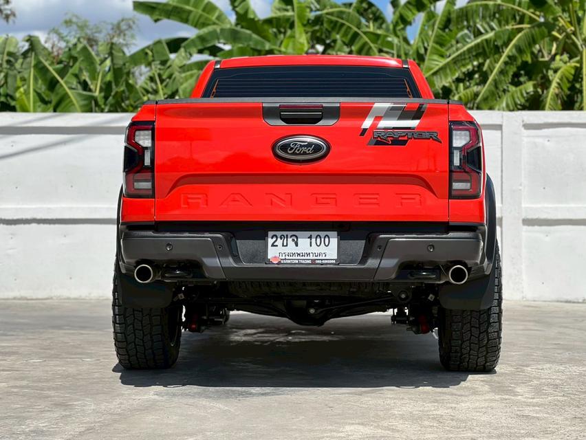 ปี 2022 FORD RANGER, 3.0 RAPTOR ECOBOOST 4WD โฉม DOUBLE CAB สีส้ม สวยจัดๆ เกียร์ออโต้ 10 สปีด เครื่องเบนซินล้วน