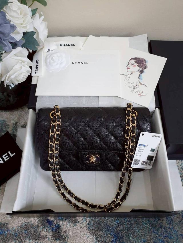 เทียบแท้สุด🔥หนังอิตาลี New Chanel classic 9" Caviar Microchip fullset ✅ 16,500฿🔥