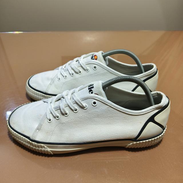 ellesseTropea text trainers white(Italcian Sportswear Brand)Size 42/27cmðĨPrice 490āļŋ āļĢāļđāļāļĒāđāļāļĒāļāļĩāđ 2