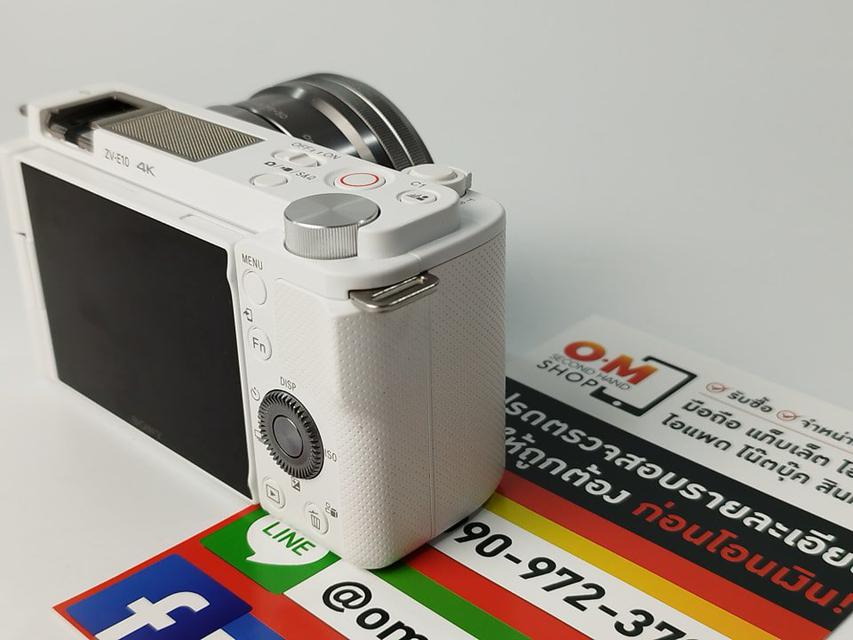 รูป ขาย/แลก Sony ZV-E10 + เลนส์ E PZ 16-50mm F3.5-5.6 สีขาว ศูนย์ไทย ประกันศูนย์ 05/2566 สวยมาก ครบกล่อง เพียง 20900.- 2