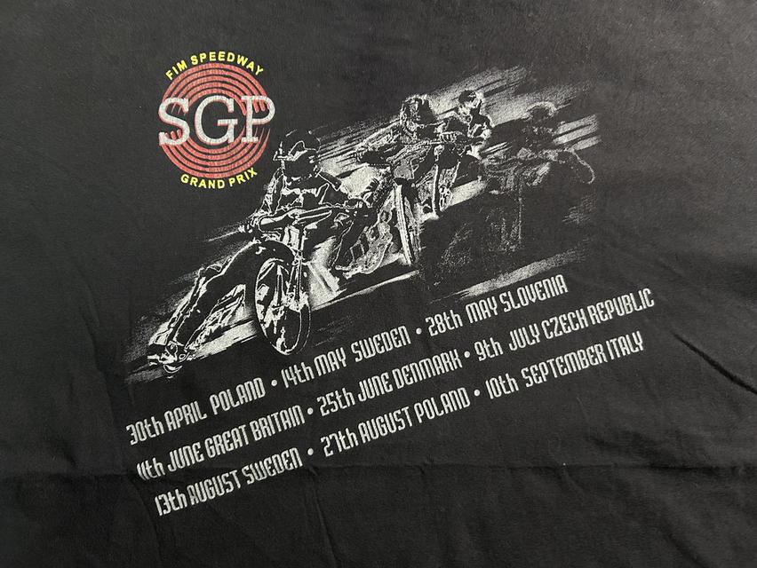 [EURO RARE] Vtg. 2005 FIM Speedway Grand Prix - ป้ายสวีเดนแท้ (Boxy Fit) รูปที่ 4