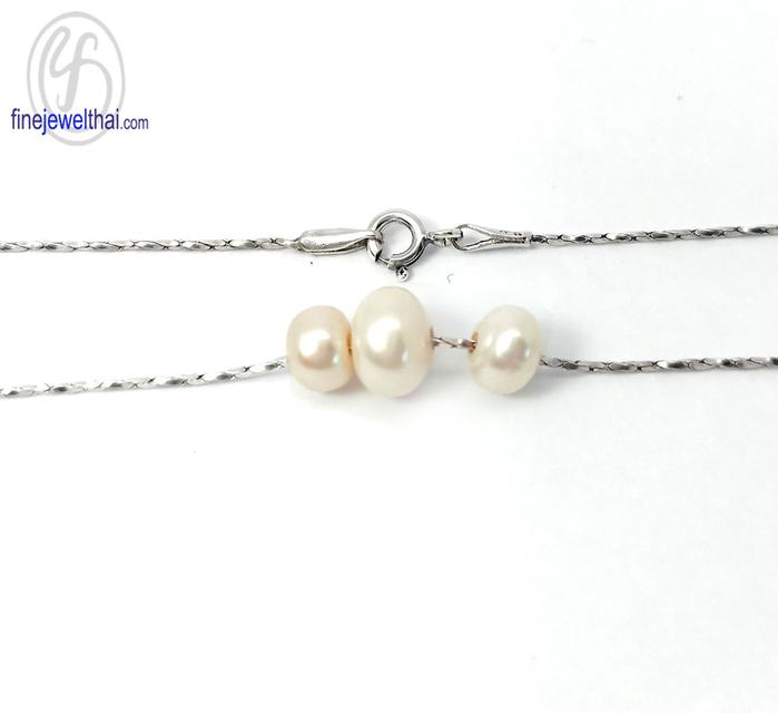 Finejewelthai สร้อยคอมุก มุกน้ำจืดแท้ สร้อยเงินแท้925 - LN-P-3P รูปย่อยที่ 2