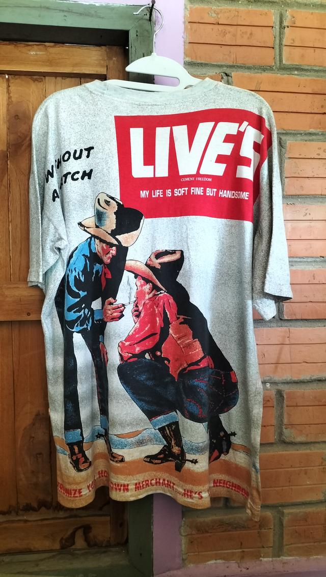Vintage 90s Levi's Strauss Over print Saddle Man Cowboy RARE รูปที่ 2