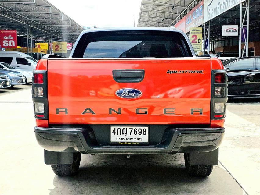 รหัสรถ SEZ7698 📌 Ford Ranger 4 ประตู 2.2 Wildtrak Hi-Rider เกียร์ ออโต้ สี ส้ม ปี 2015 5
