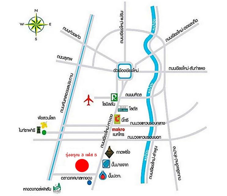 โครงการ รุ่งอรุณ 3 เฟส 5 หางดง เชียงใหม่ บ้านแปลงมุม วิวพระธาตุดอยสุเทพ 12