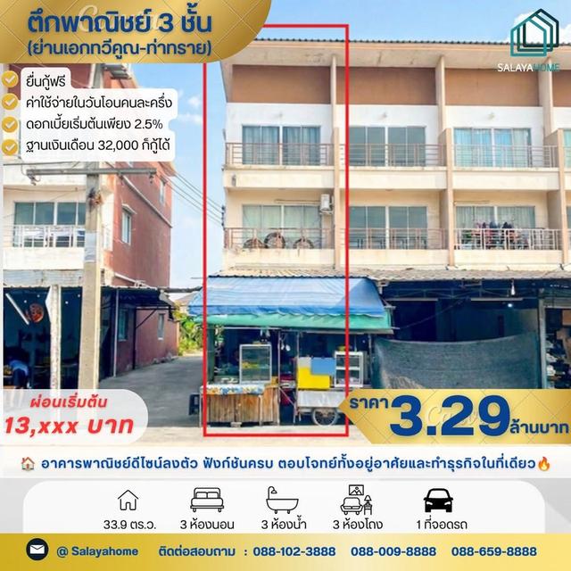 🏬✨ อาคารพาณิชย์ 3 ชั้น หลังมุม ทำเลดี หน้าโครงการ พร้อมค้าขาย! ✨🏬 1