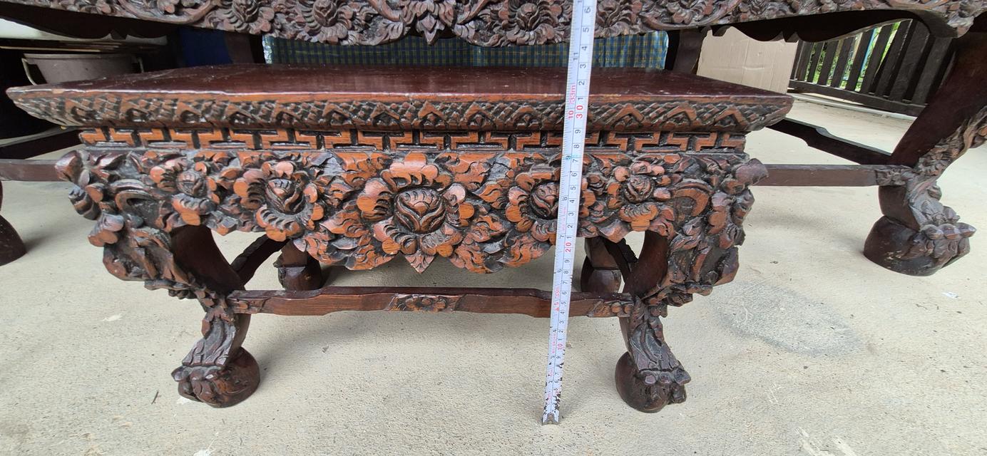 โต๊ะหมู่บูขา หมู่9 ไม้สักแกะสลัก 19