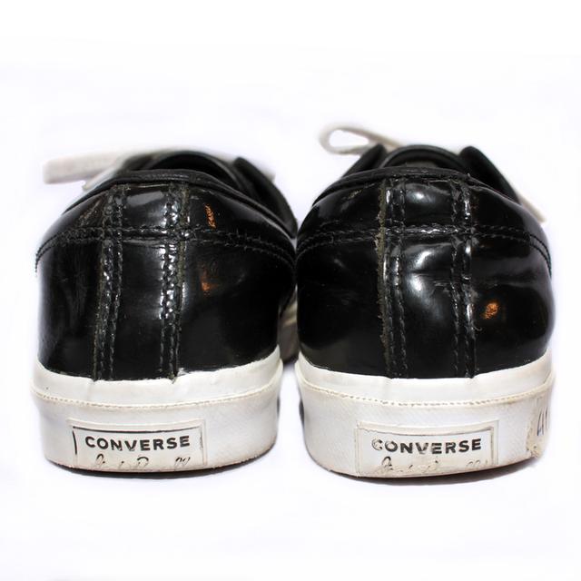 CONVERSE รองเท้าผ้าใบมือสอง Jack Purcell สีดำ หนังมัน สภาพสวยๆชิคๆ จัดส่งฟรี!!! เก็บปลายทาง 6