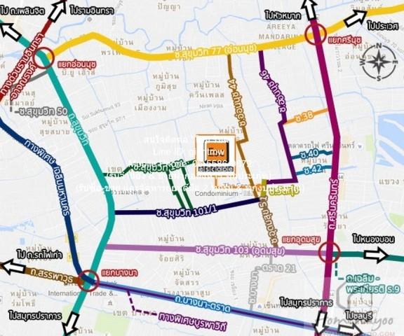 ขายคอนโด ดิ เอสเคป สุขุมวิท 101/1 (The Escape Sukhumvit 101/1) ใกล้ตลาดรถไฟศรีนครินทร์ ตึก A ชั้น 7 1 น 1 น้ำ 32.28 ตร.ม