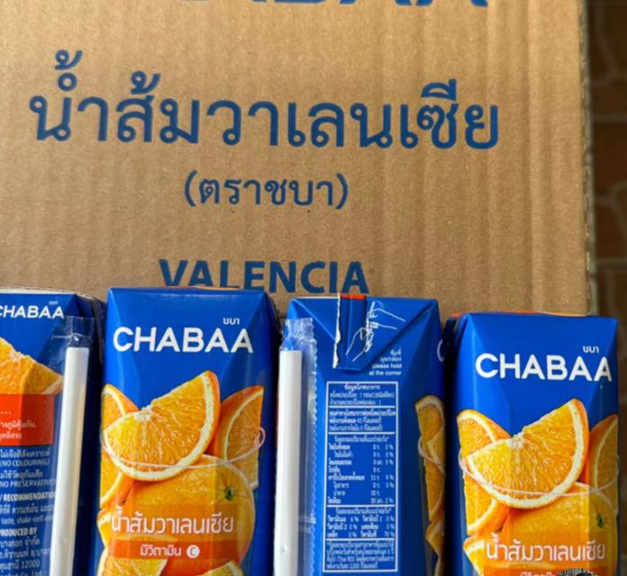 CHABAA น้ำส้มวาเลนเซีย 40% 180 มล. ยกลัง (36 กล่อง) 2