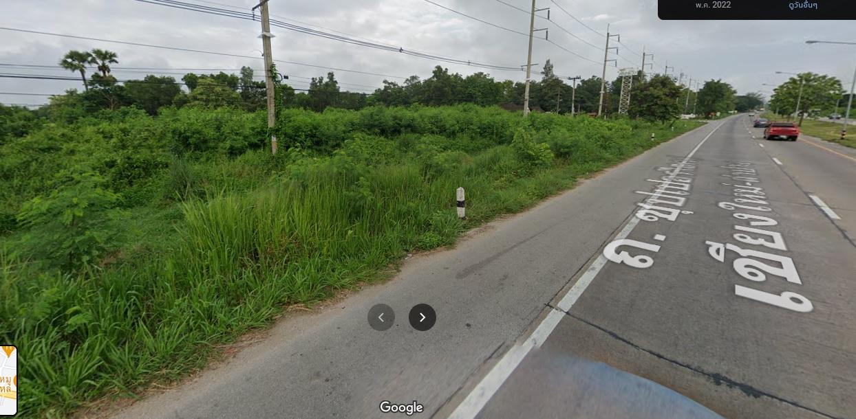 ขายที่ดินถนนซุปเปร์ไฮเวย์ ไปเชียงใหม่สายเดียวเท่านั้น 5 ไร่ครึ่ง หน้า 145 ม. ทำปั้มก็ดี EV ก็สวย