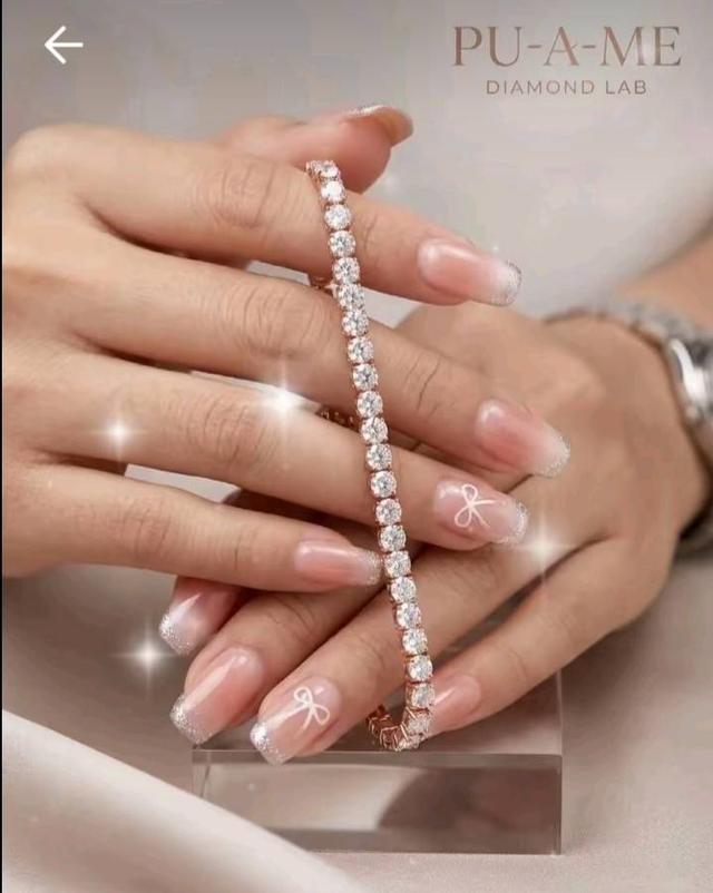สร้อยข้อมือเพชรน้ำดี มีคุณภาพ พร้อมใบรับประกันสินค้าสั่งทำออกแบบตามต้องการได้-ปุอามี่ Diamond Lab Rama2 (095-8894732)