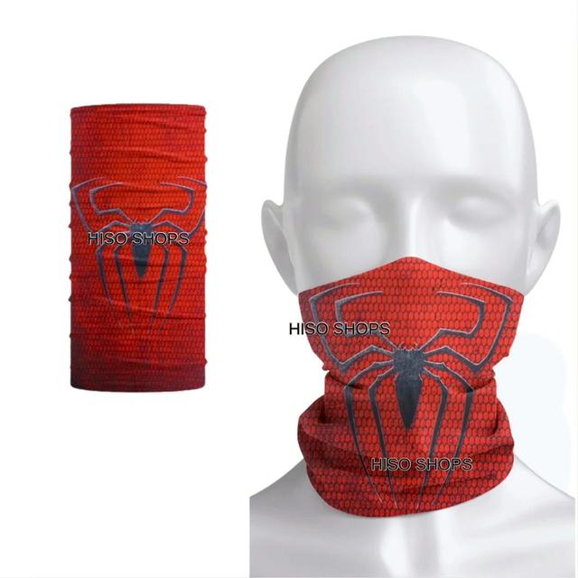 ผ้าบัฟฟ์ลายสไปเดอร์แมน SpiderMan ผ้ากันฝุ่น สุดเท่ห์ ผ้าคลุมหน้า เหมาะสำหรับขี่มอเตอร์ไซค์หรือขี่จักรยาน