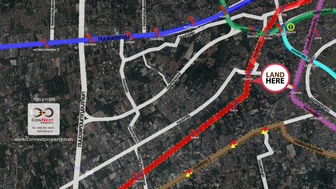 ขายที่ดินแปลงใหญ่ ย่านพระราม 2 ทำเลทอง เข้าออกได้หลายเส้นทาง 2