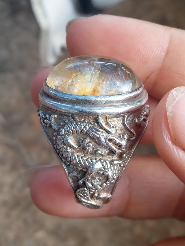 แหวนเงินแก้วโป่งข่าม