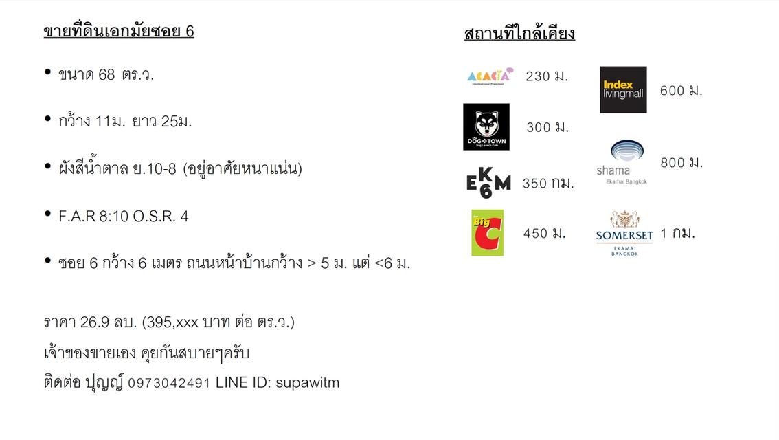 ขายที่ดิน เอกมัยซอย 6 ขนาด 68 ตารางวา 2