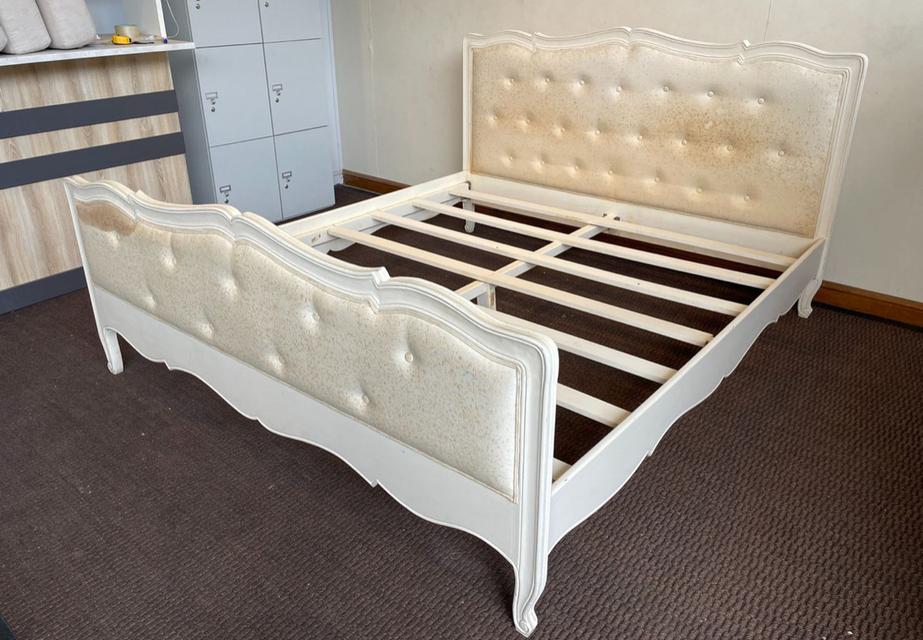 เตียงไม้ สีขาว 3