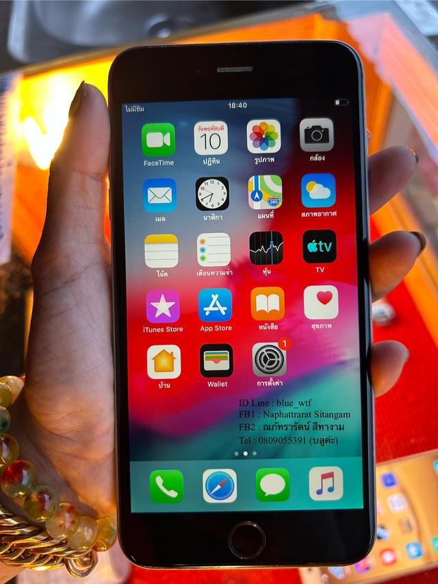 IPhone6Plus 64GB TH  สแกนนิ้วได้ จอใหญ่ ใช้งานปกติ ไม่ติดลอค ได้ทุกซิม เบต้าแบต87%