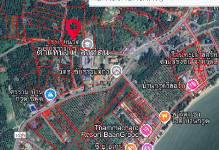 ขายที่ดิน ต. ธงชัย อ. บางสะพาน ประจวบคีรีขันธ์ ที่ดินเข้าออกได้หลายทาง ร่มรื่น ใกล้ทะเล ขนาด 3 ไร่ 3 งาน 76 ตรว. เหมาะสำหรับทำบ้านพักตากอากาศ รีสอร์ท 1