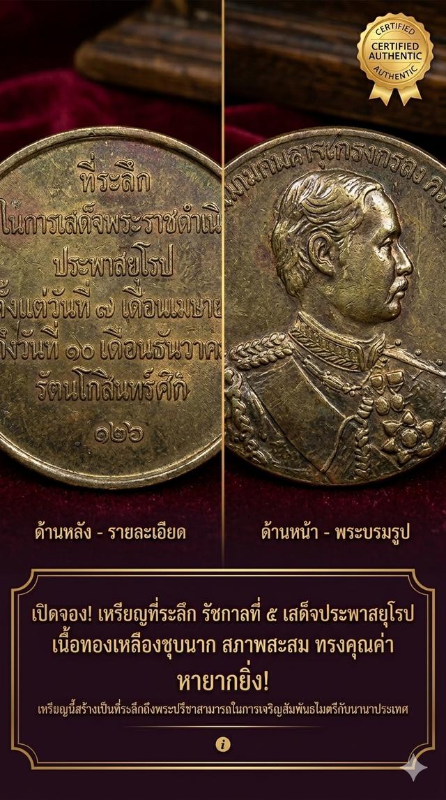 เหรียญที่ระลึก เสด็จพ่อ ร.5