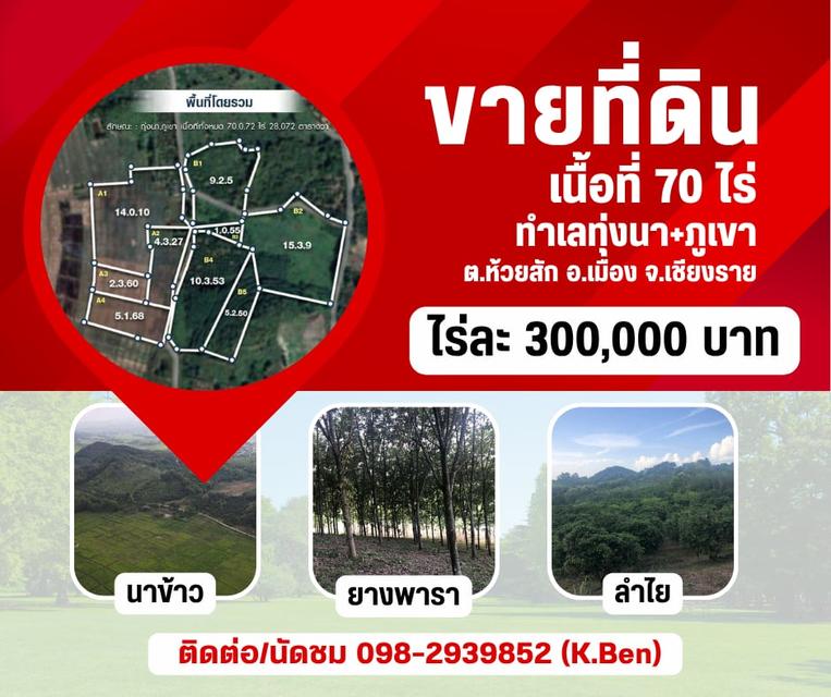 ขายที่ดินพร้อมทำเกษตร อากาศดี วิวสวย พิกัดเชียงราย 1