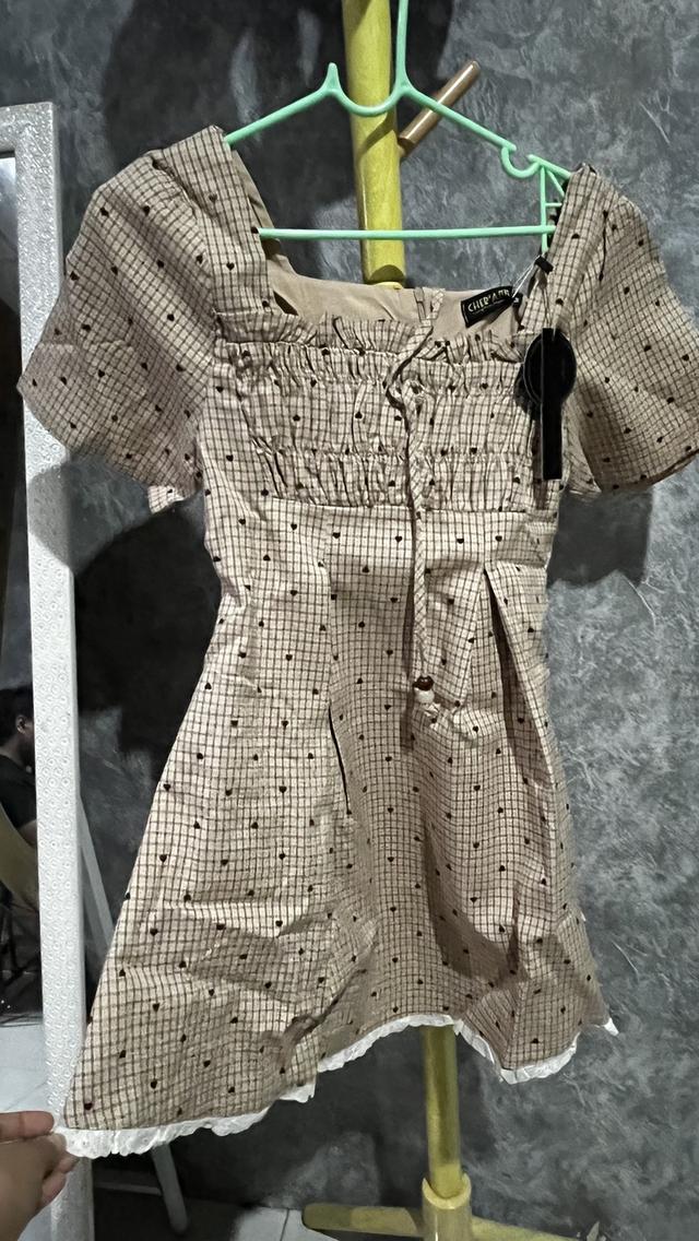 ชุดเดรส ลายหัวใจ มีกางเกง ไซด์m มือ1