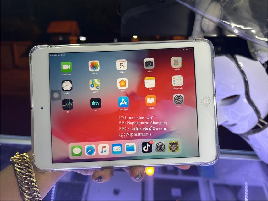 IPad mini2 64GB TH ใส่ซิมได้ WiFiได้ไม่ติดIcloudรีเซ็ตแล้ว โหลดแอพได้ ใช้งานปกติ