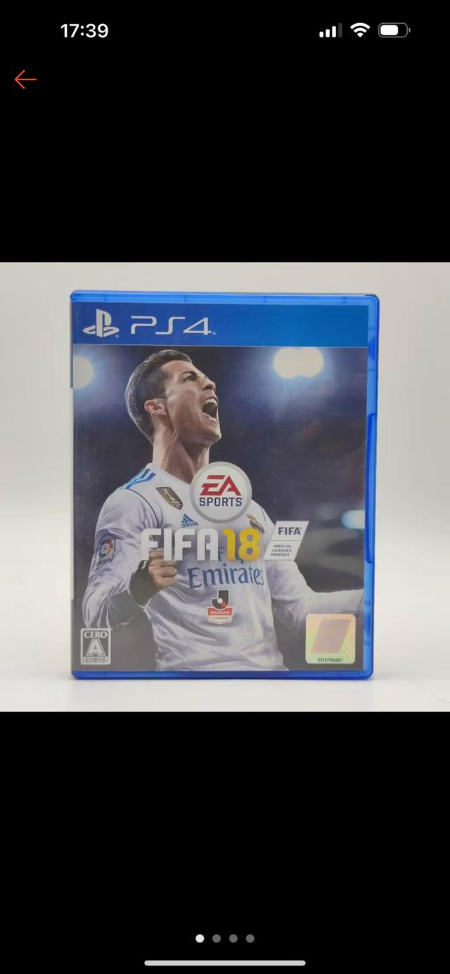 แผ่นเกม FIFA 18 Play Station 4