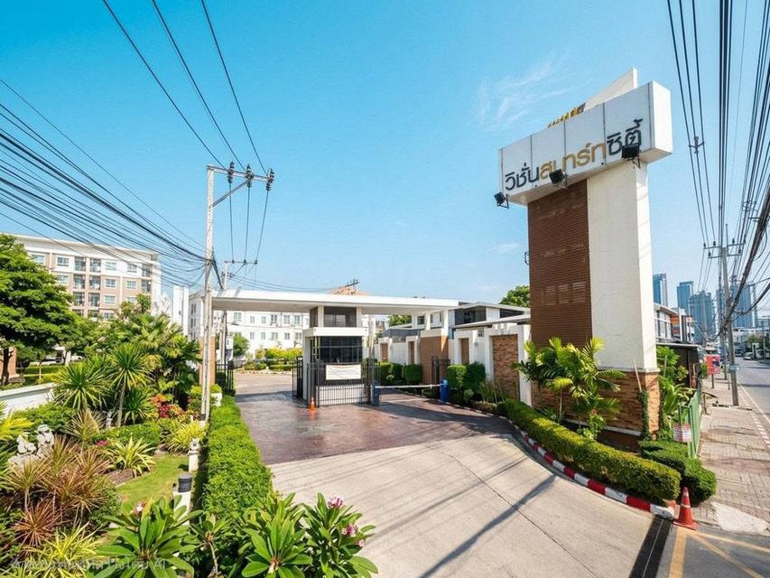 หมู่บ้านวิชั่นสมาร์ทซิตี้ พระราม 5 แยกติวานนท์ ขายทาวน์โฮม 3 ชั้น 24.3 ตร.วา ติดถนนเมน 3 ห้องนอน 3 ห้องน้ำ จอดรถ 2 คัน ใกล้ MRT ติวานนท์ 11