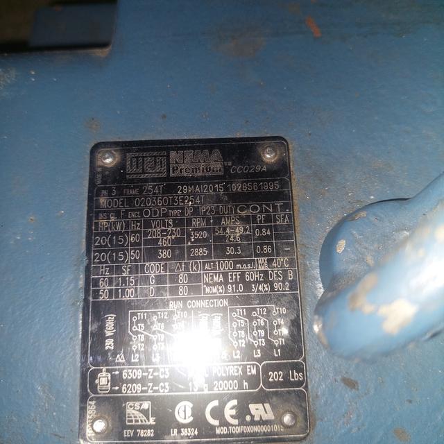 มอเตอร์ไฟฟ้า20hp.  380v. 5