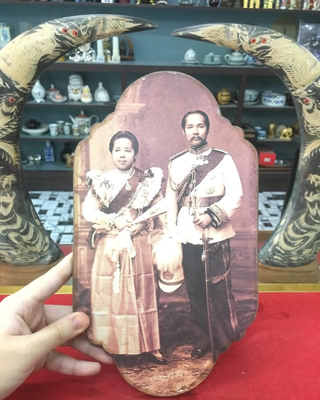ภาพพิมพ์บนแผ่นไม้ ร.5