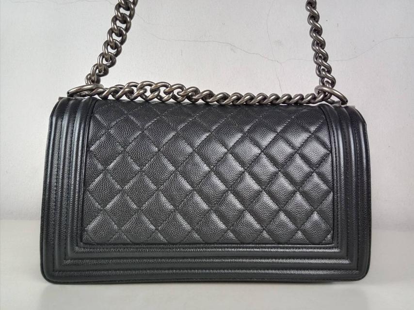 กระเป๋าชาแนล Chanel boy 10" Caviar RHW holo25 Very good condition FULLSET รูปที่ 6