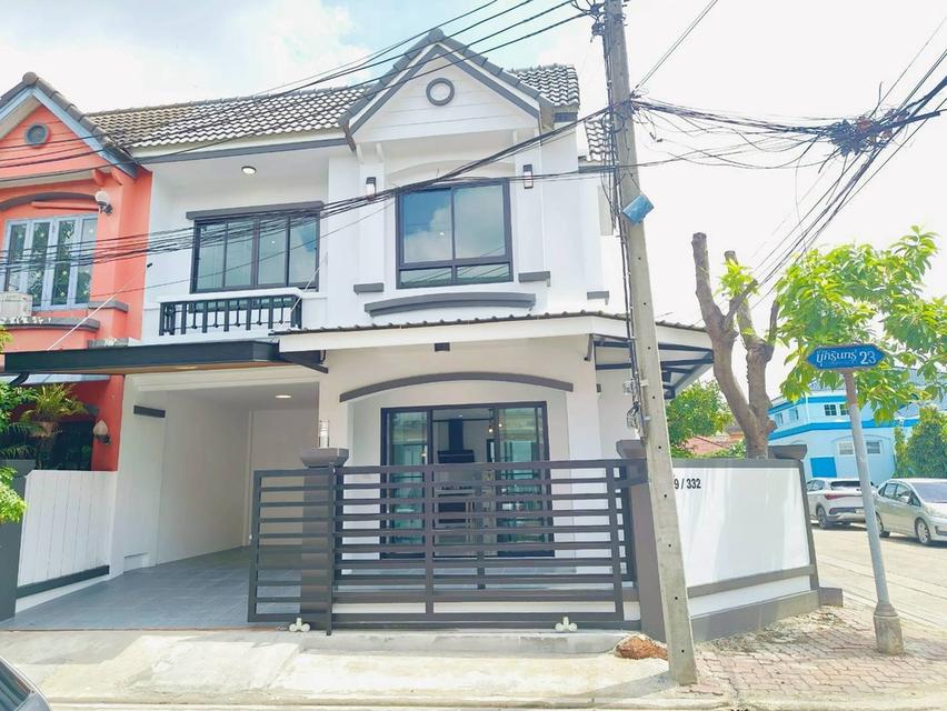 ขายบ้านหลังมุม ตรงข้ามสโมสรหมู่บ้าน | รหัส ST-O หมู่บ้านบุศรินทร์ ถ.พระยาสุเรนทร์ ซอย 40 เขตคลองสามวา กรุงเทพฯ