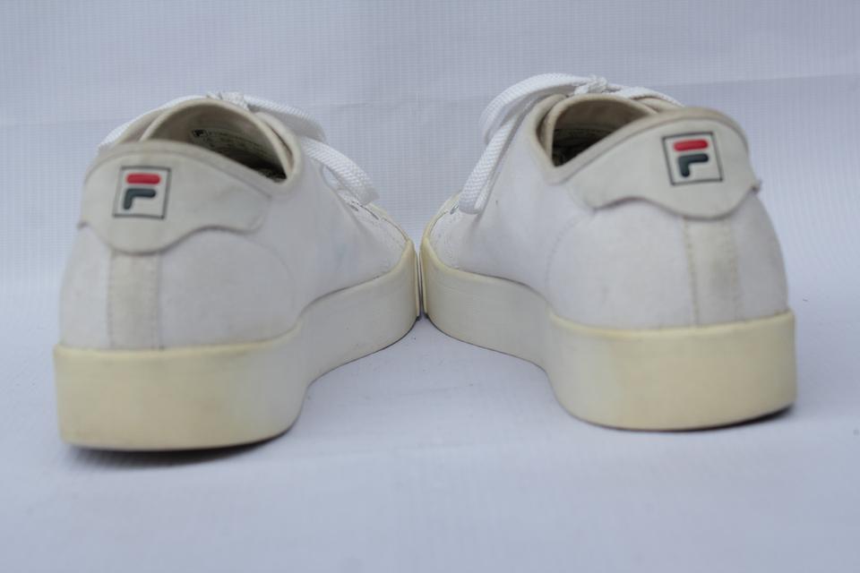 FILA รองเท้าผ้าใบมือสอง สีขาว สภาพสวย จัดส่งฟรี!!! เก็บปลายทาง 6