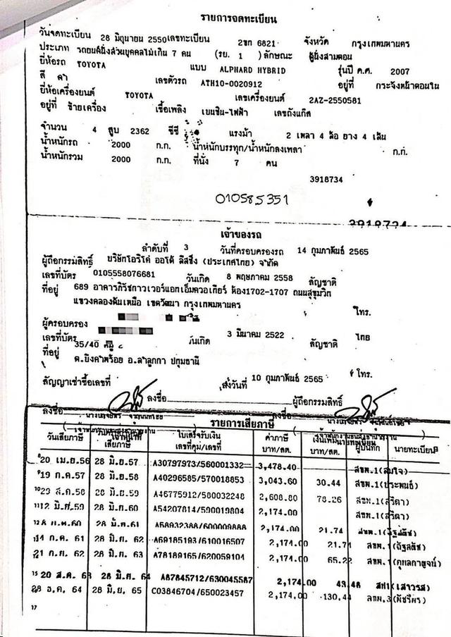 TOYOTA ALPHARD 2.4 HYBRID ปี 2007 สีดำ เกียร์ A/T โฉม ปี02-15 รูปที่ 17