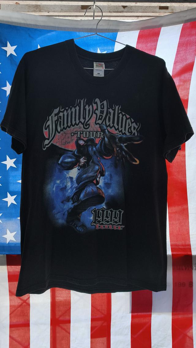 เสื้อวง Limp Bizkit Vintage 1999 Family Values Tour Black T Shirt Limp Bizkit DMX Korn Hip Hop XL รูปย่อยที่ 3