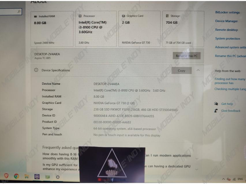 PC Acer Aspire TC-885 6