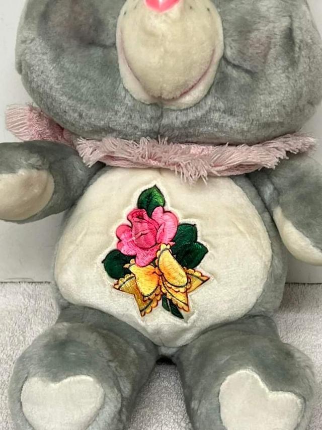 Care Bears Kenner GRAMS BEAR Gray Plush Bear 2