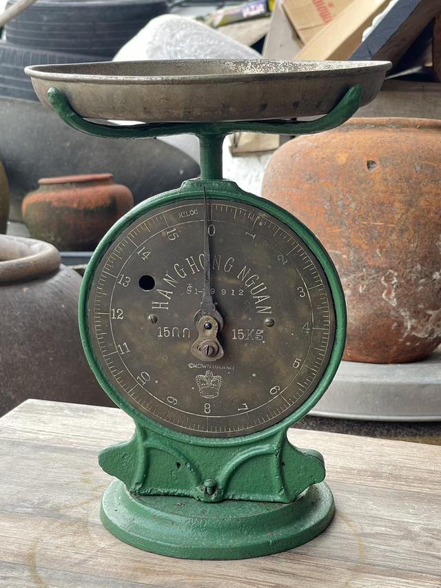 กิโลโบราณ ตาชั่งโบราณ ขนาด15กิโล เครื่องชั่งโบราณ ตั้งพื้น